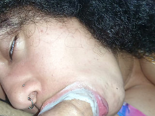 MASSIVE CREAMPIE DOWN THE SLUT'S THROAT, CUM OVERFLOWING
