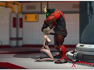 Alien Monster Fucks Hard A Young Blonde In The Sci-fi Lab
