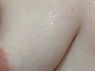 Wet Milky Tits with Hairs on Areolas