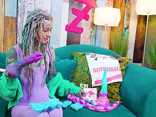 Heavily tattooed, nothosaur toys, piercings