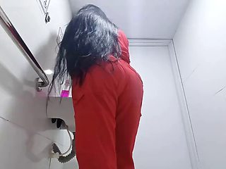 Amateur camera in hospital bathroom records patients and nurses pissing