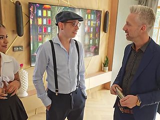 While these two talk, I want to suck your hard dick off!