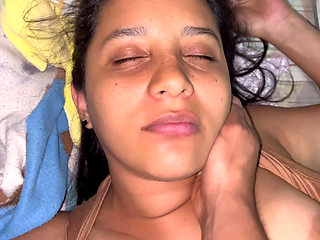 I enter the stepsister's room! He jerks me off and swallows my milk