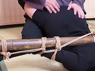 Xr40-a Girl in Black Stocking Is Tied to a Cross