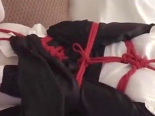 Mz17 - a White-stockinged Nun Bound by a Red Rope, a Nautical Restraint