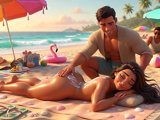 Secret Summer Heat in the Beach House Jacuzzi with My Partner's Closest Friend (AI generated)