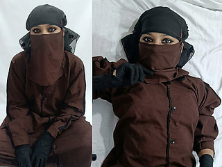 Beautiful muslim wife was fucked by her husband's friend