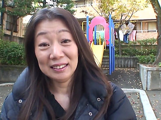Squirting Japanese cougar enjoys cock and toys