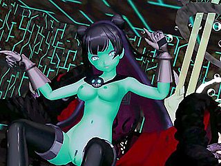 Kancolle Light Cruiser Demon Hentai Nude Dancing Monster Girl Mmd 3d Dark Green Body Color Edit Smixix