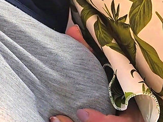 Risky Touch On Public Bus! Random Guy Slide His Dick Under Her Skirt And Ejaculate Inside Girl's Panties