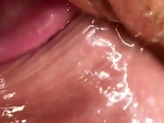 Pussy Fuck and Pee Inside. Close-up