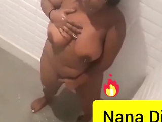 Busty Woman Showering