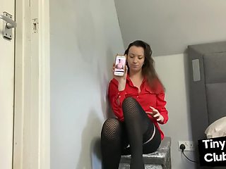 SPH femdom amateur laughs on small dicks at her home