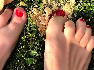 Maitresse Madelines solo foot fetish POV