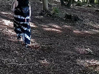 Horny in the woods the horny BBW milf fucked Part 1