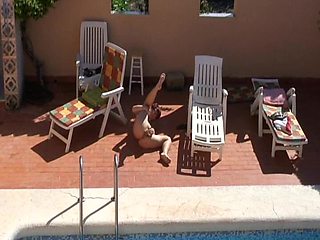 Masturbation - Nude at the Hotel Pool