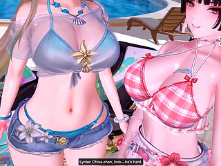 Wuthering Waves - Chisa and Lynae Slutty Ride Turns Into BBC Sex Gangbang - 3D Hentai Animations