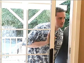 Black Girlfriend Takes White Cock Anal in Pool - Johnny Nitro & Midori