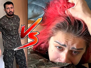 Military Cuckold POV: Soldier Face Fucks Hotwife Camila Deep Throat