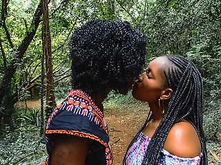 PUBLIC Walk in Park, Private African Lesbian Dildo Fuck