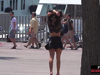 Shameless 19yo whipped outdoor at public place by BDSM fem