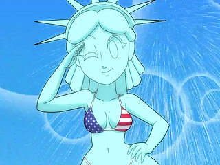4th of July by Statue of Liberty Hentai Animation