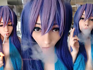 Egirl smoking in your face CLOSE UP (ask me for full vid)