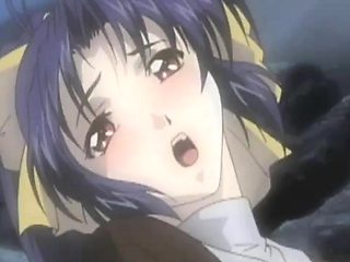 Horny anime teen rammed hard