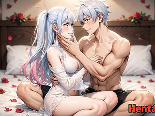 Sensual Silver-Haired Couple - Intimate Bedroom Passion