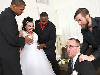 Payton Preslee&#039;s Wedding Turns Rough Interracial Threesome