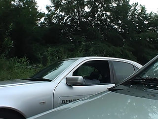Wild Car Sex with Busty Blonde Getting Fucked Outdoor