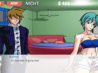 Ecchi adventure with Bulma in a wild hentai visual novel