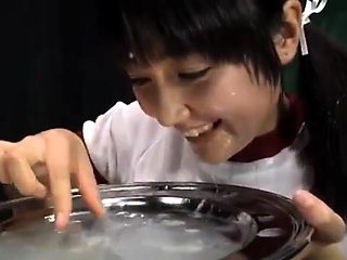 Naughty Japanese teen is addicted to hot jizz and hard sex