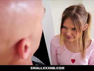 Petite Blonde Teen, Coco Lovelock, Experiences Multiple Orgasms courtesy of Stepdad's Boss - Small Tits, Taboo