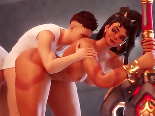 Cute Demon Waifu Backing Her Ass up on a Thirsty Gooner Cock