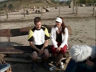 Outdoor fuck filmed with a real German sexy and eager for cock