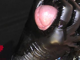 Oily Handjob With Latex Gloves. Peehole Play And Detailed Cumshot