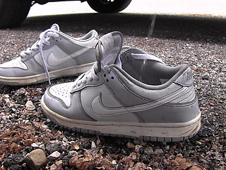 Piss and destroy Nike Dunk of ex girlfriend