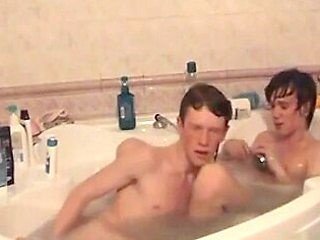 A103. Two Guys Have Fun In Bath Cute Porn Couple