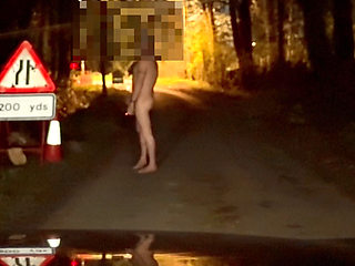 Playing naked and barefoot at some 4 way lights any one of the cars could have driven towards me
