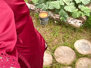 Gardend Outside Pissing Fun