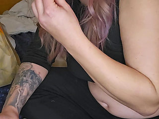 Chubby girl eats all her fill and loves it