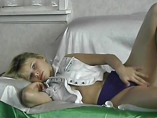 Zdenka's first porn performance is a blonde whore who touches herself for your pleasure