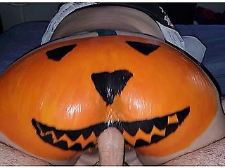 Halloween Slut Wife Tip Teasing Friends Cock Until She Let Him Creampie Her Pumpkin