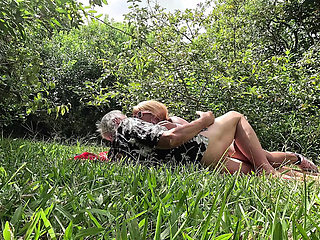 Pastel Allure Gets Fucked by Rex Mastersen in Meadow - Amateur Interracial Public Sex