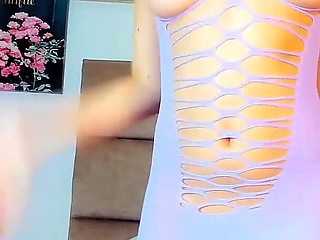 Girl Masturbates in Her Room in a Live