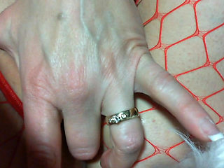Slut wife fingers pussy