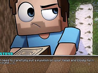 HornyCraft a Minecraft Parody Hentai game PornPlay Ep.9 enderman girl outdoor masturbating in the forest