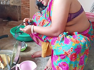 Indian stepmom gives sloppy blowjob and swallows cum