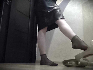 Mesmerizing shiny nylon socks